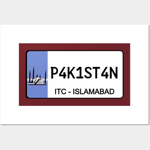 Pakistan car license plate Wall Art by Travellers